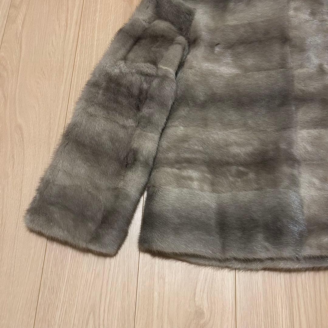 【希少】サファイアミンク　毛皮　コート　ファー　ムーンバット　ミンクファー　AQ