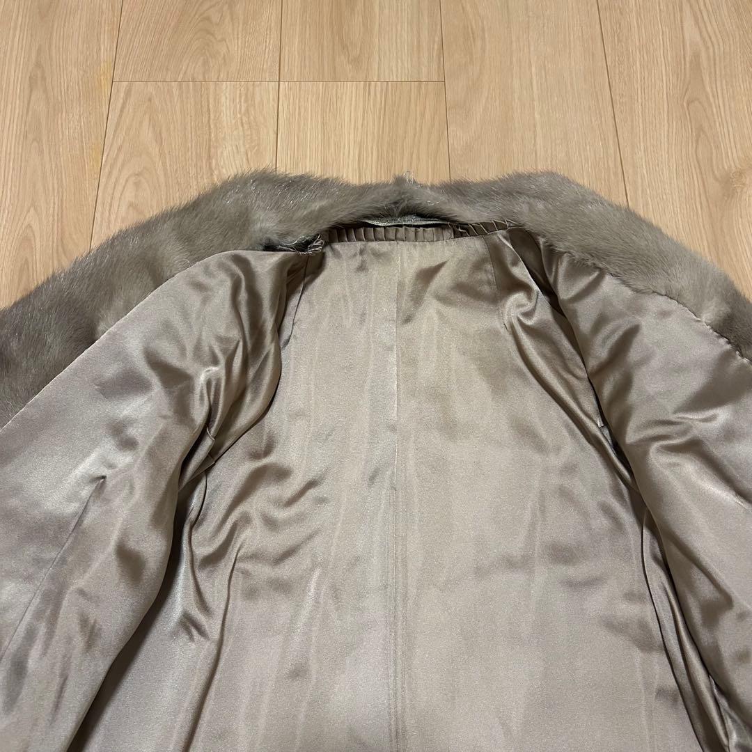 【希少】サファイアミンク　毛皮　コート　ファー　ムーンバット　ミンクファー　AQ