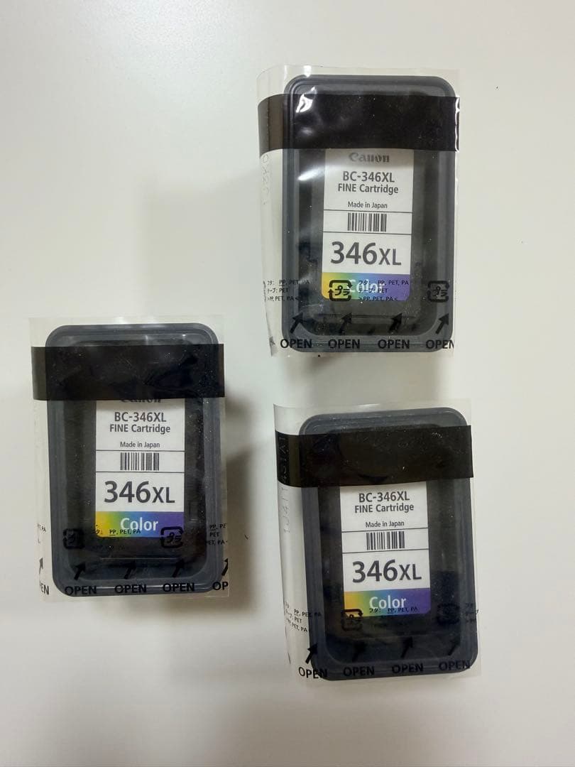 BC-345XLが1個とBC-346XLが3個　キャノンインク