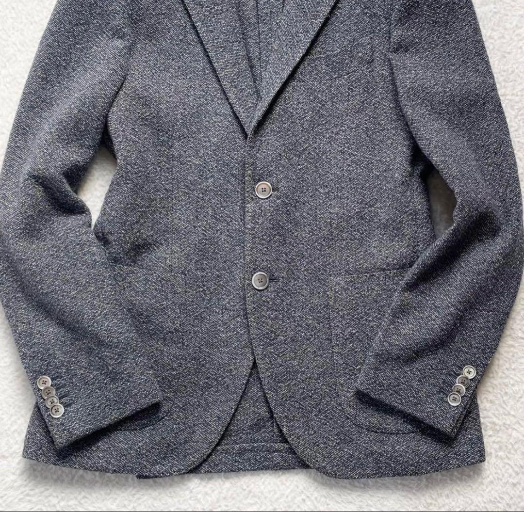 LARDINI ツイード テーラードジャケット シェルボタン 44 ハンガー付き