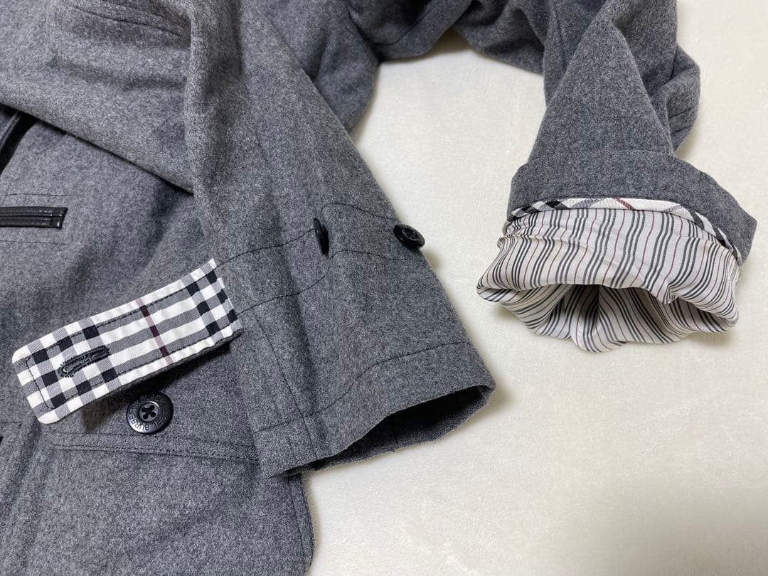 BURBERRY BLACK LABEL グレー ダッフルコート Lサイズ