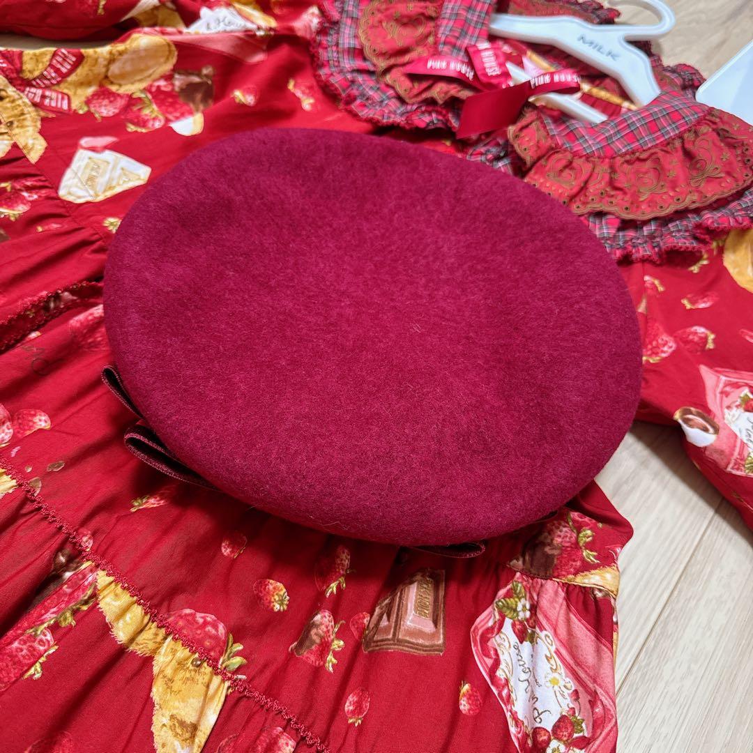 み*ね様 週末限定価格‼︎ PINK HOUSE×青木美沙子 リボン ベレー帽