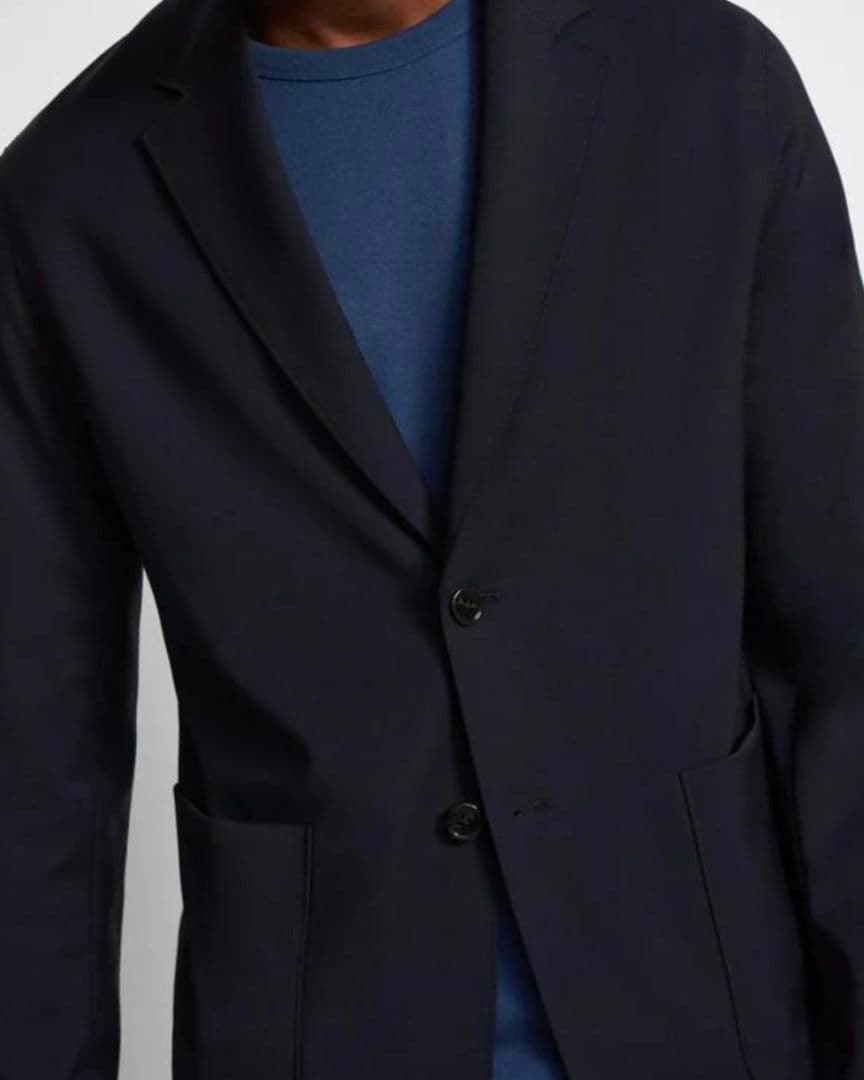 【美品】 Theory メンズスーツ ジャージー素材 セットアップ ネイビー