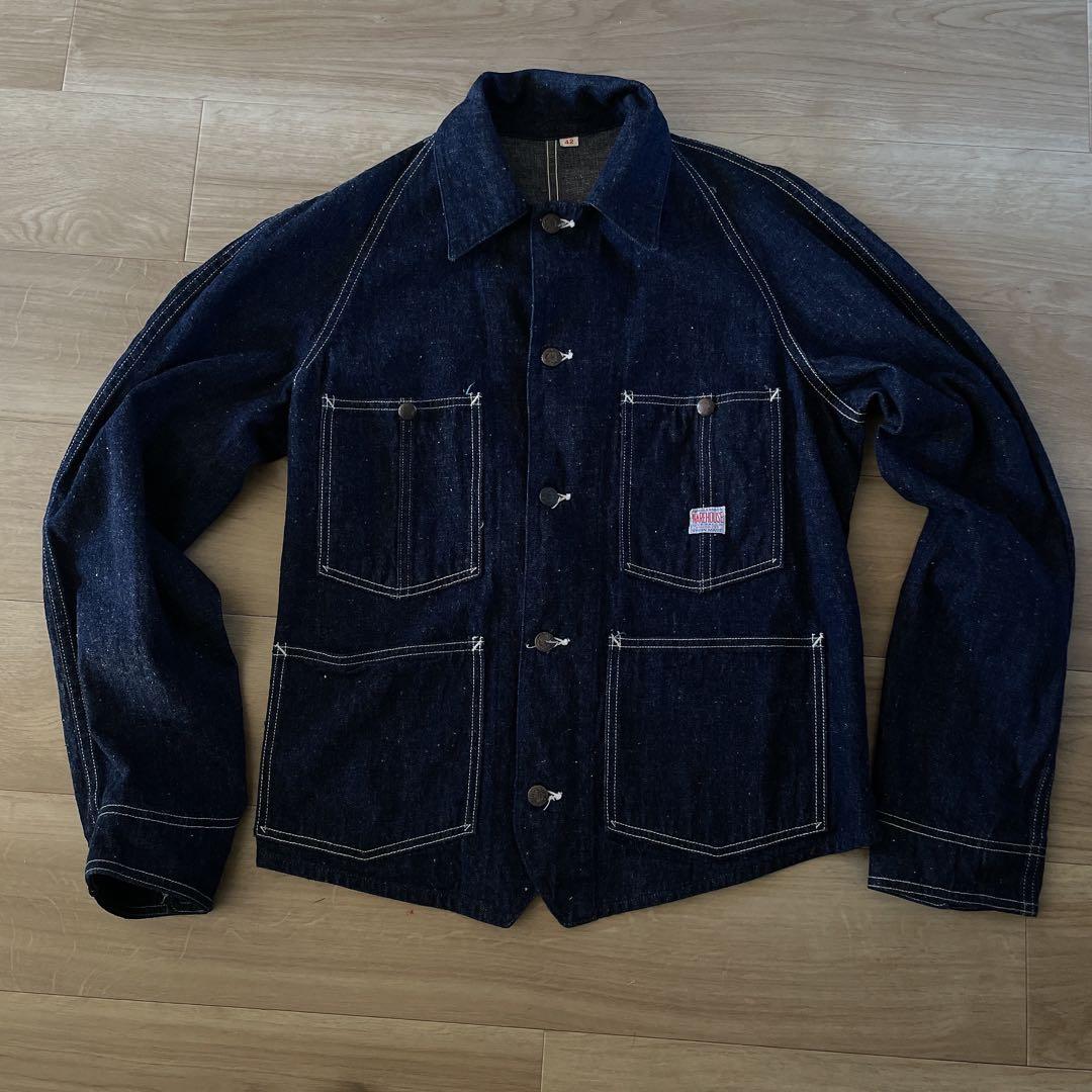 未使用　ウエアハウス　カバーオール　デニムジャケット　42 ショート丈