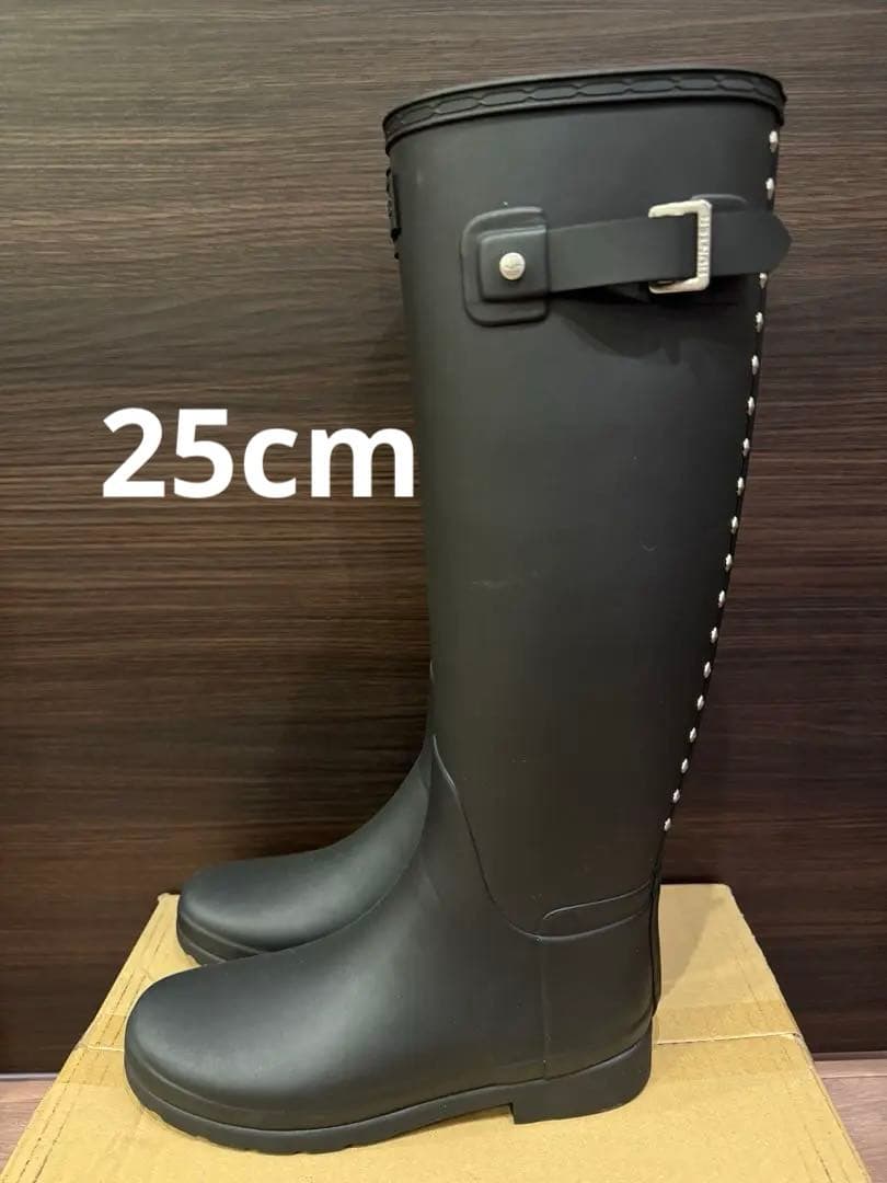 HUNTER ブラック ロングブーツ　25cm