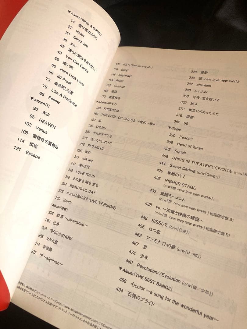 オフィシャル・スコア　福山雅治 ギター弾き語り全集 VOL1＆2 [2冊セット］