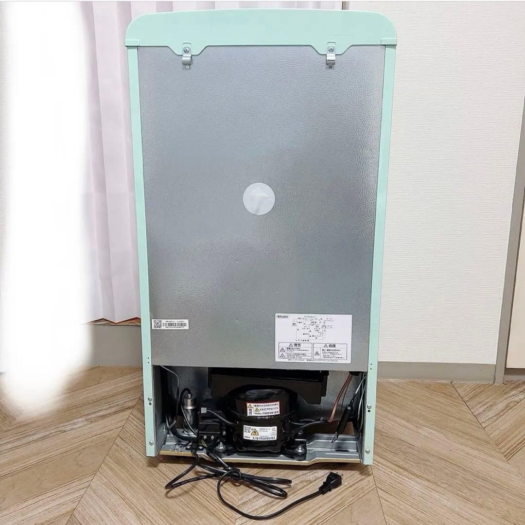 ミントグリーン 冷蔵庫 ダブルドア レトロPRR-082D-LG 2023年製