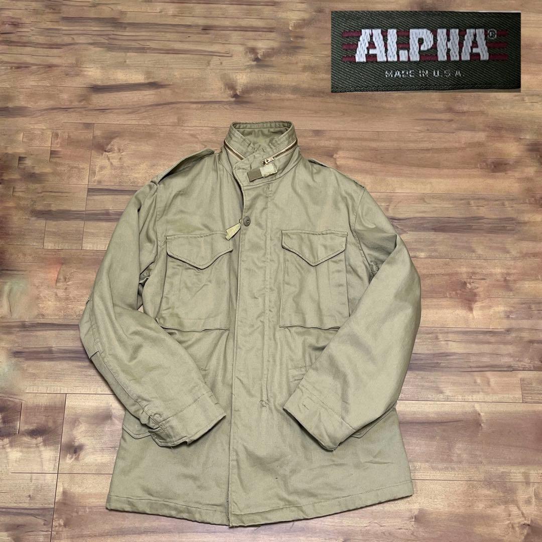 USA 80s 90s アルファ　M65 フィールドジャケット ベージュ　軍物