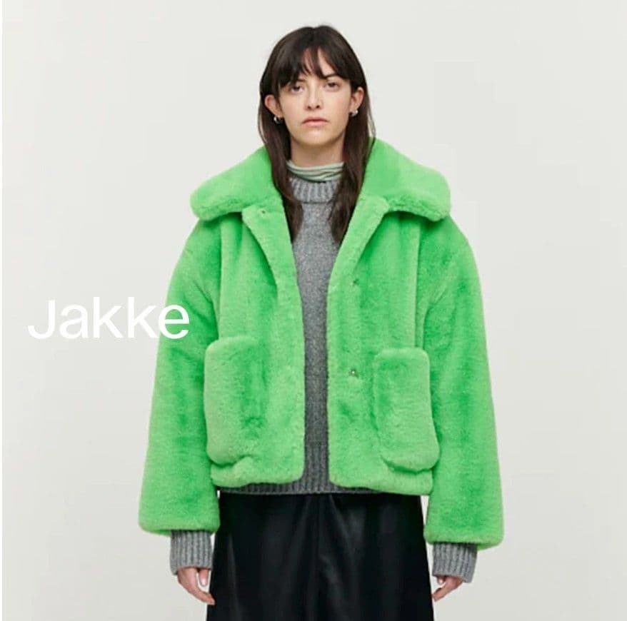 お値引き可Jakke TRACI COAT ネオングリーン Lサイズ