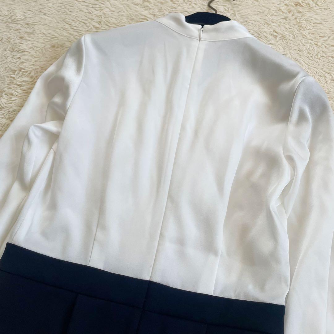 elmone様現行✨ケイミー　通年素材　サテンフリルワンピース　ストレッチサテン