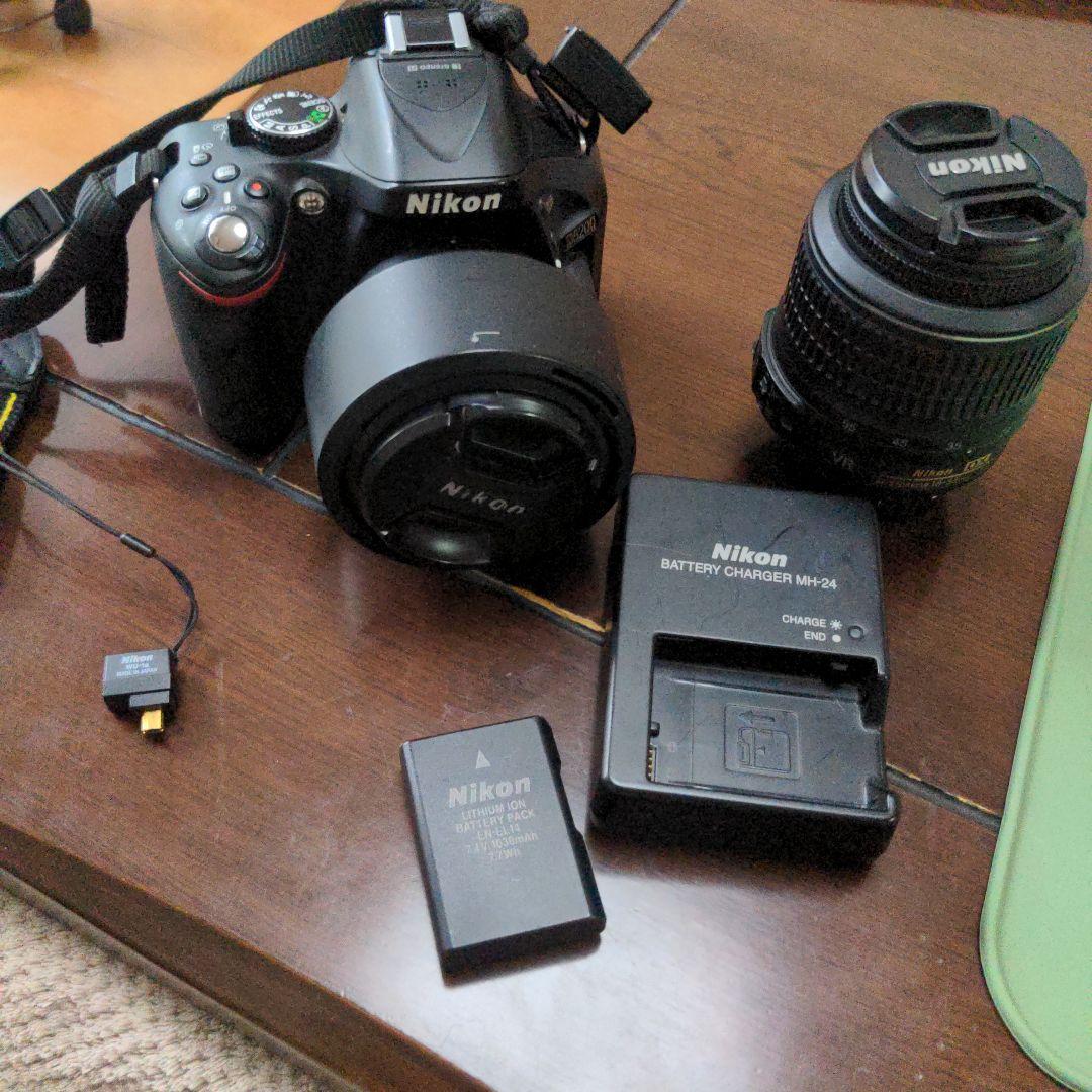 Nikon デジタル一眼レフカメラ 本体と付属品（SDカードなし）