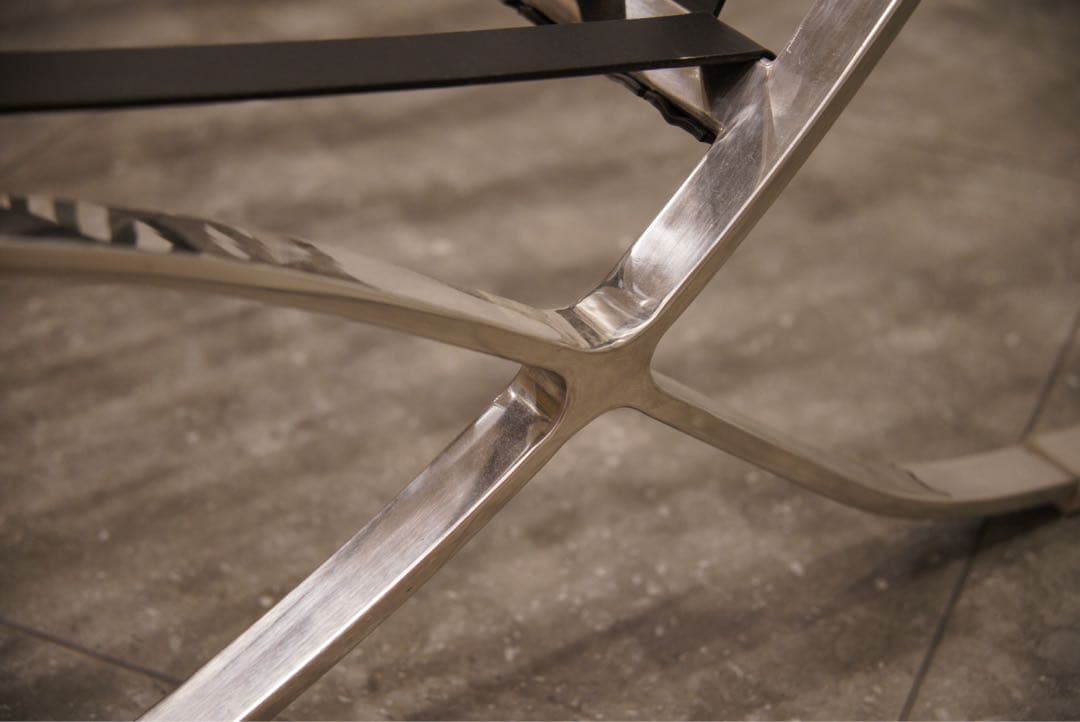 バルセロナチェア 1人掛け ソファ 本革 希少 オリーブ色 リプロダクト