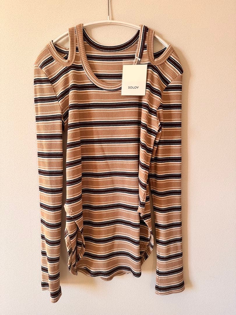 新品未使用タグ付き　solov ボーダーカットソー