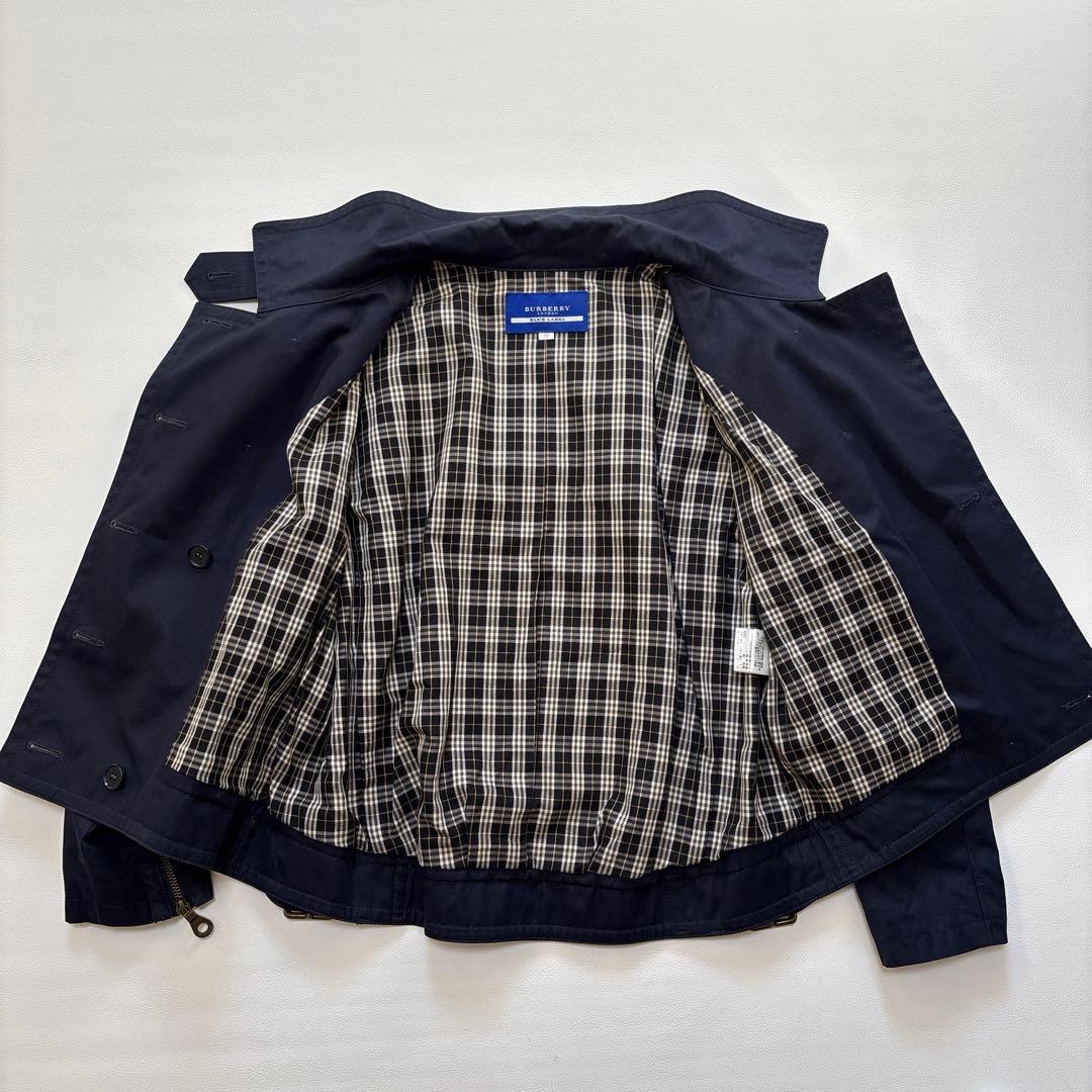 バーバリー ブルーレーベル ノバチェック ピーコート ナポレオン 金ボタン