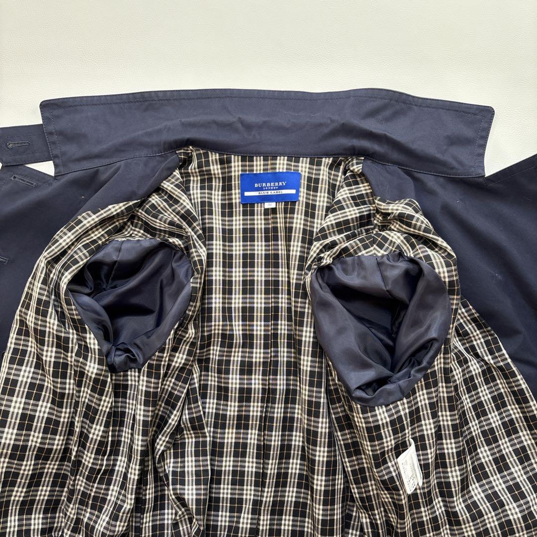 バーバリー ブルーレーベル ノバチェック ピーコート ナポレオン 金ボタン