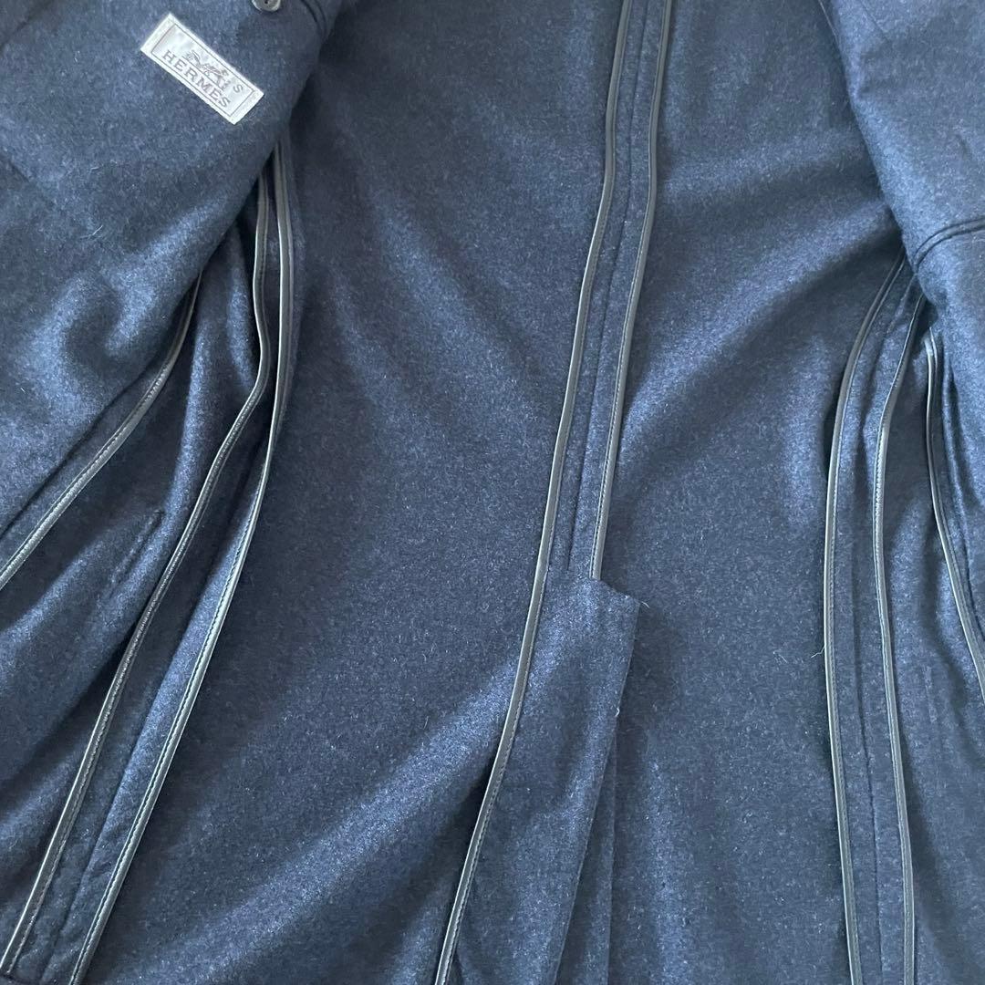 最高級！HERMÈS エルメス テーラードジャケット カシミア イタリア製 紺