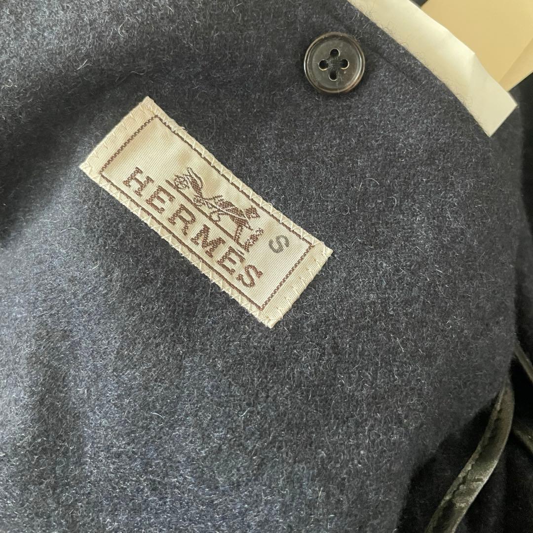 最高級！HERMÈS エルメス テーラードジャケット カシミア イタリア製 紺