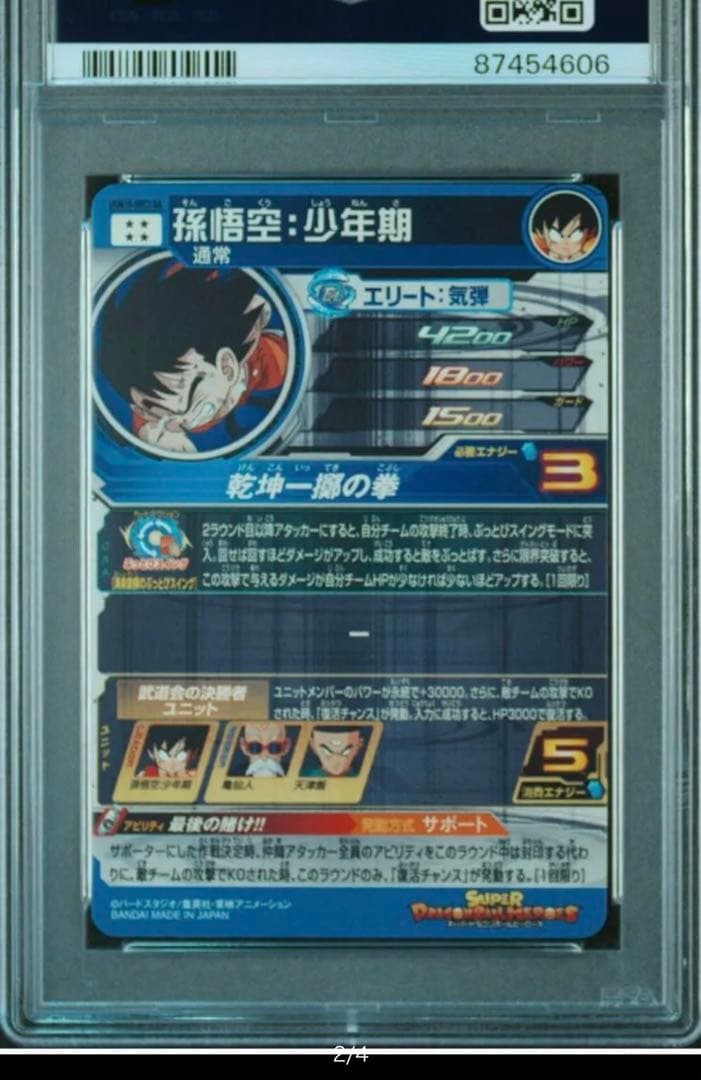 ドラゴンボールヒーローズ　 孫悟空　少年期　UGM10 SEC3 PSA10