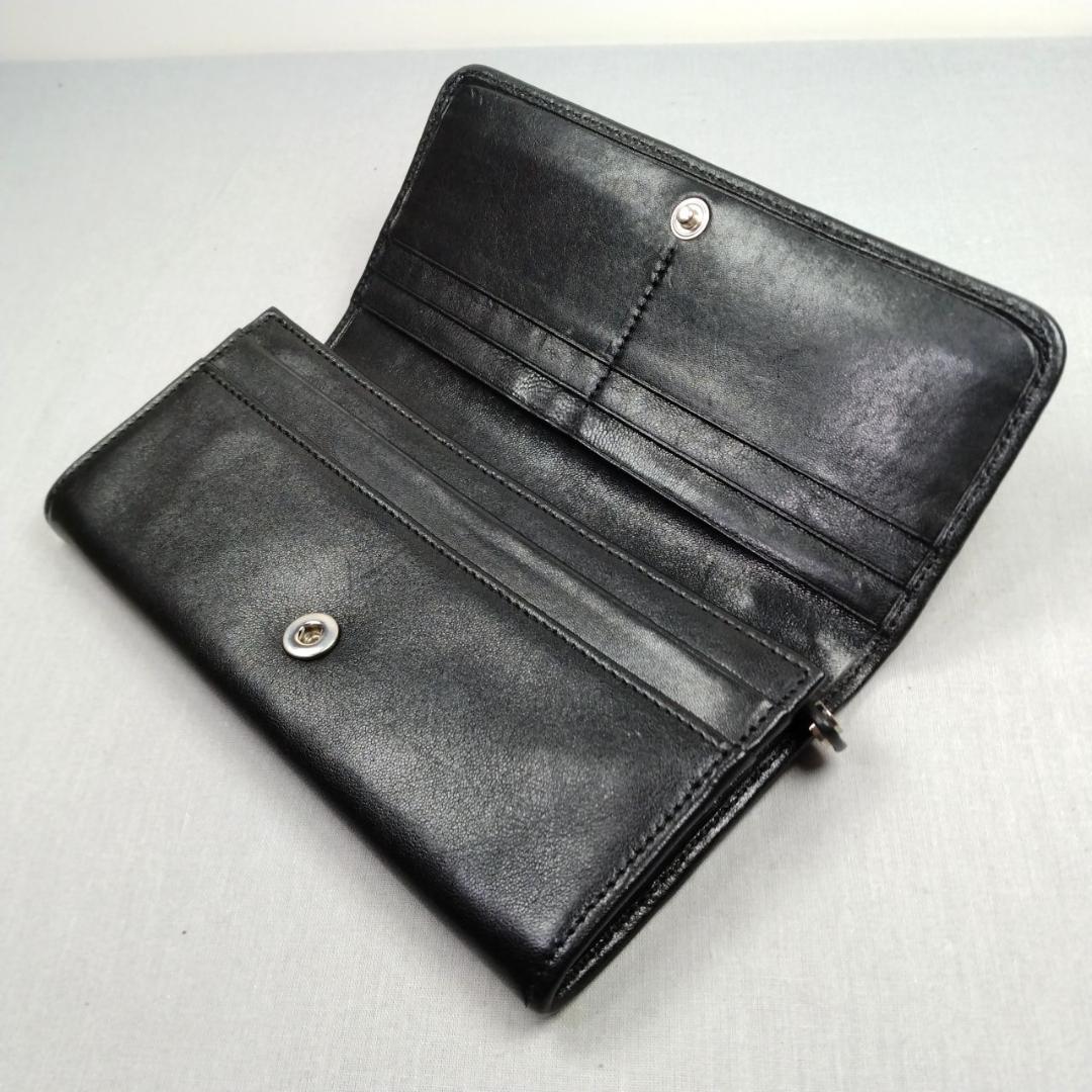 未使用ジミーチュウ★星形スタッズフラップウォレット 長財布 カーフレザー本革 黒