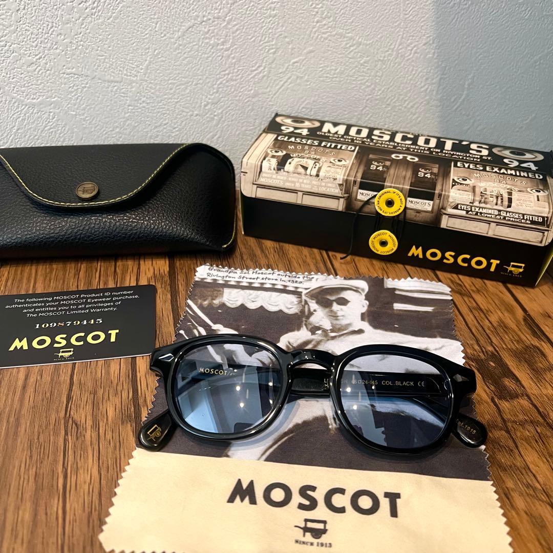 MOSCOT LEMTOSH サングラス 46 ブラック ブルーレンズ