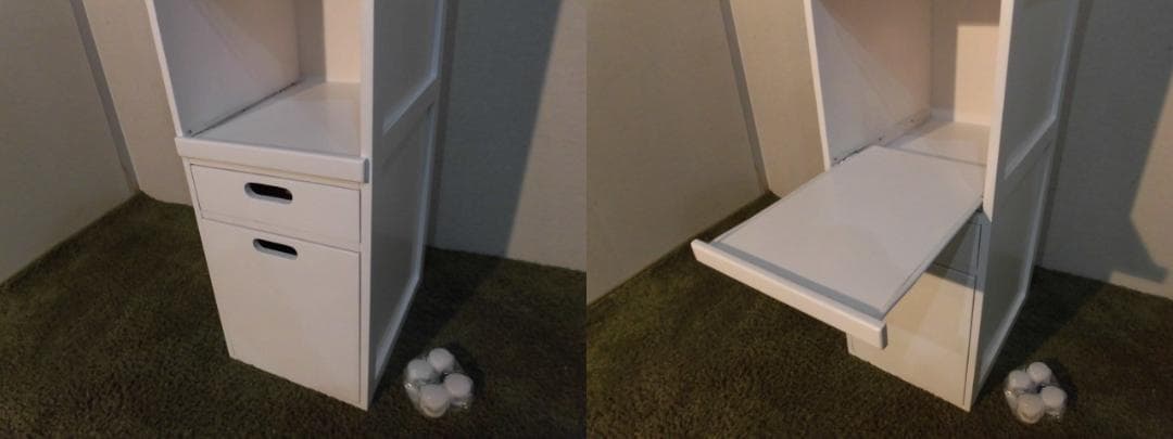 アウトレット【送料無料】省スペース炊飯器ラック 【キャスター1口コンセント付 】