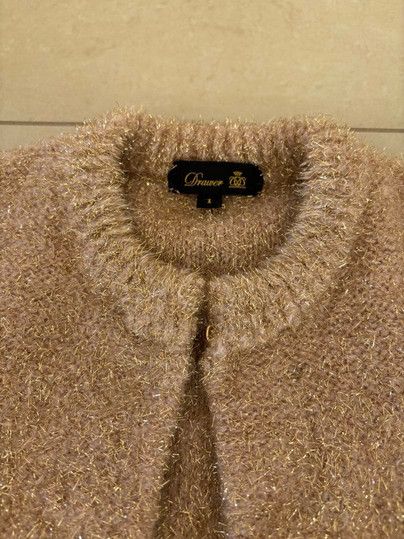 Drawerラメカーディガン