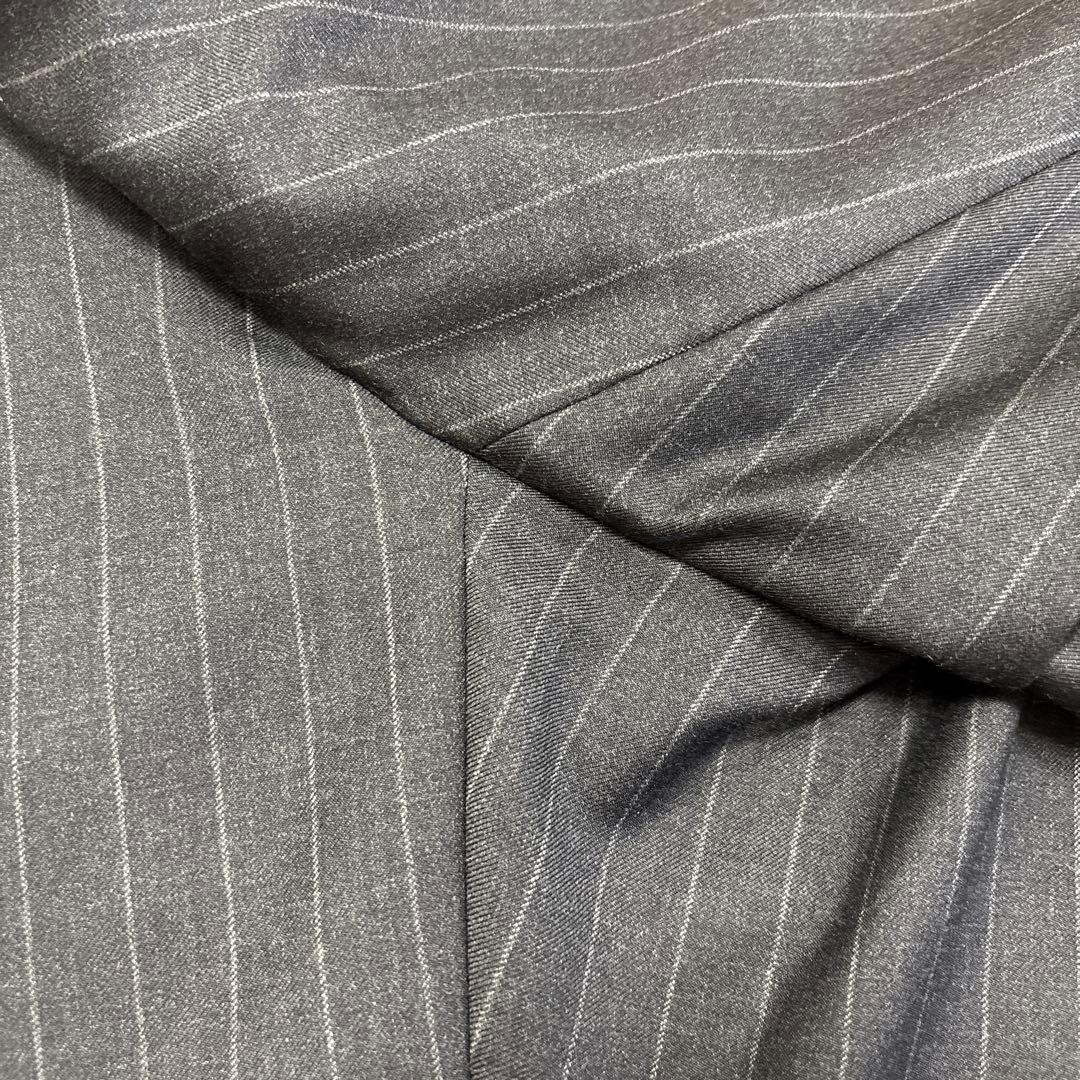 未使用級美品✨A5 イタリア高級CANONICO生地 グレーストライプ