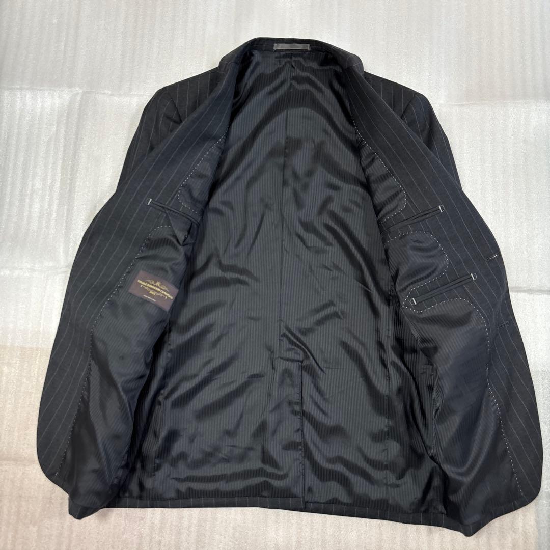 未使用級美品✨A5 イタリア高級CANONICO生地 グレーストライプ