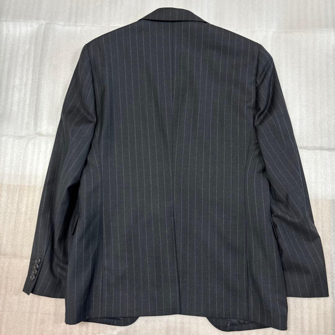 未使用級美品✨A5 イタリア高級CANONICO生地 グレーストライプ