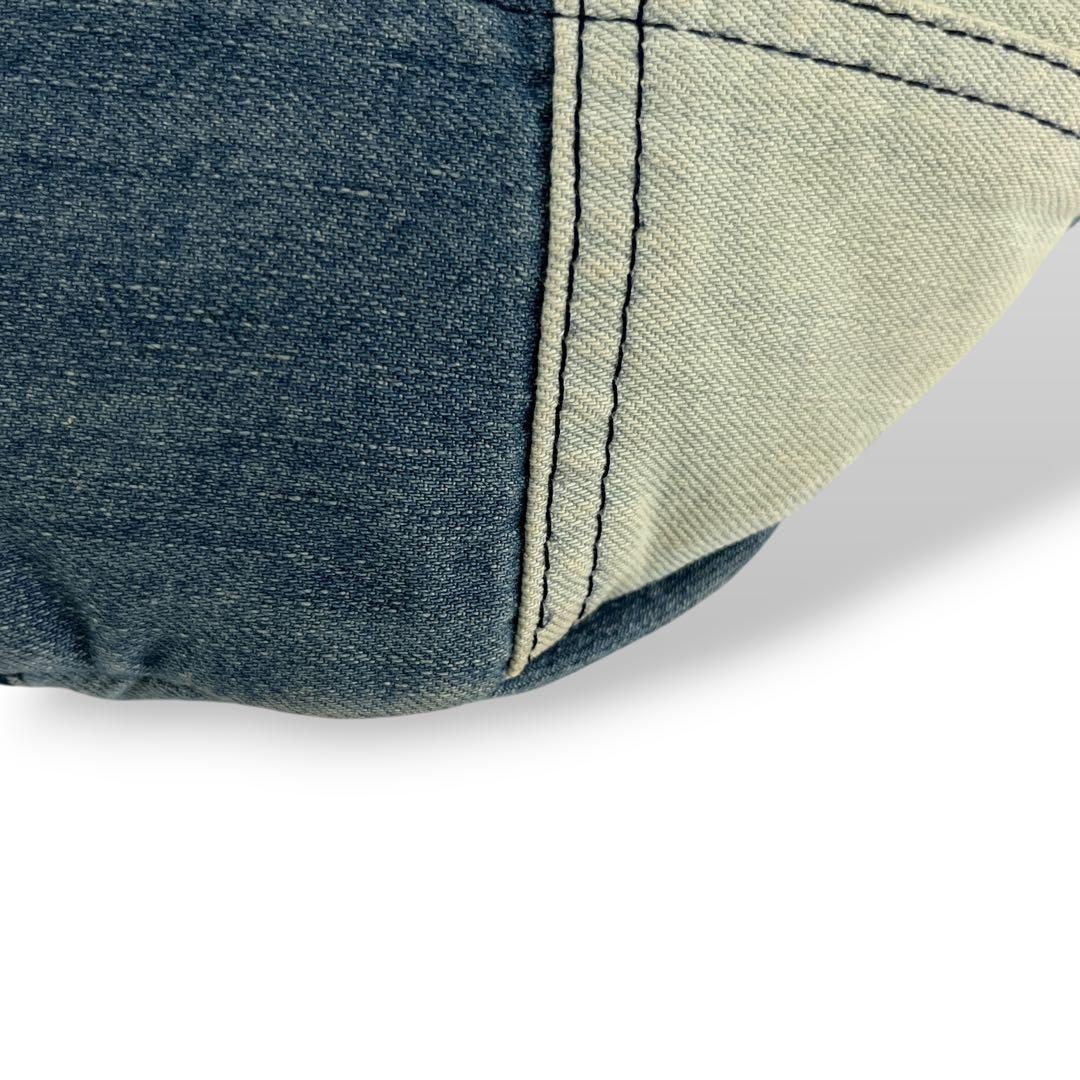 美品　ポロラルフローレン　ボディバッグ　デニム　パッチワーク　ウエストポーチ　青