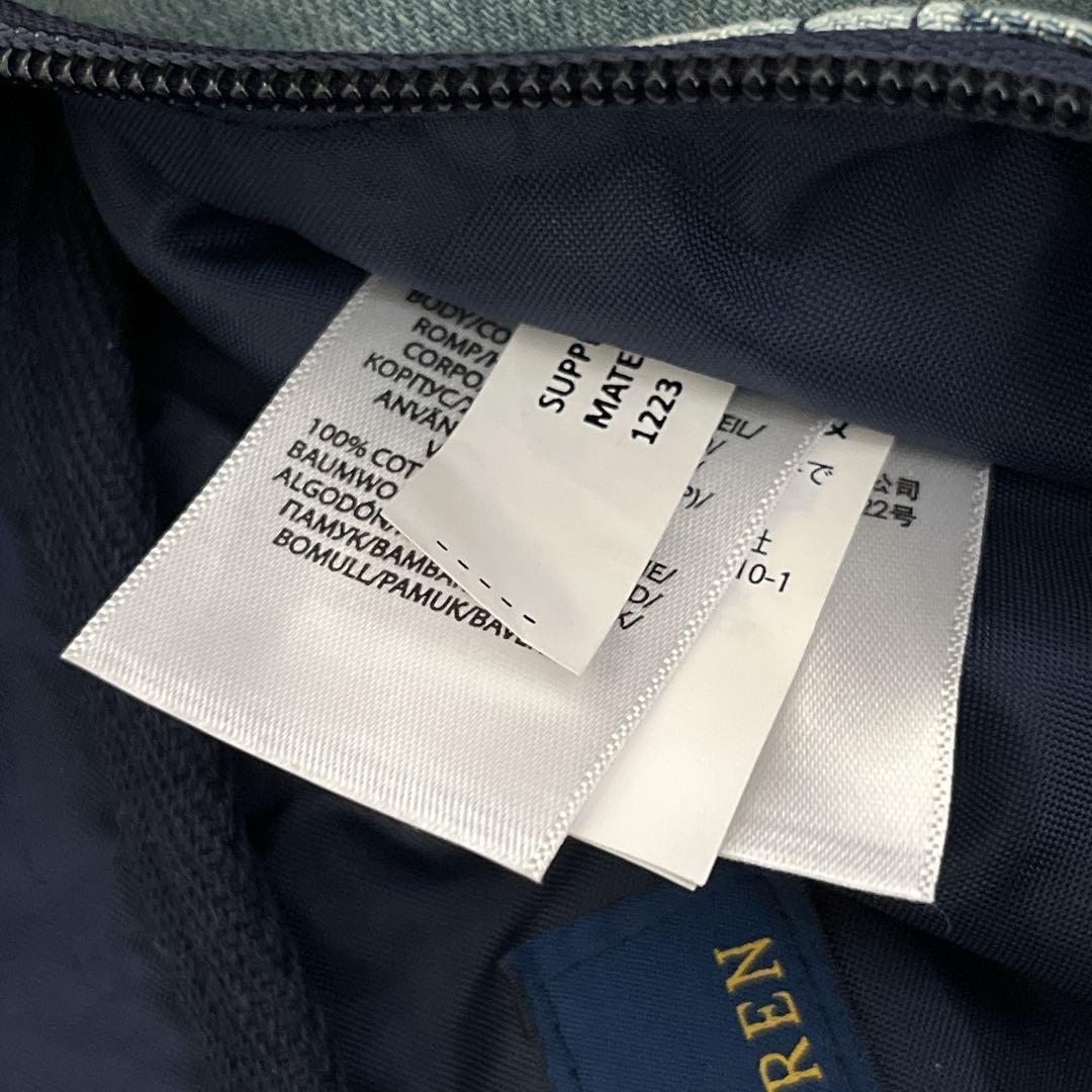 美品　ポロラルフローレン　ボディバッグ　デニム　パッチワーク　ウエストポーチ　青