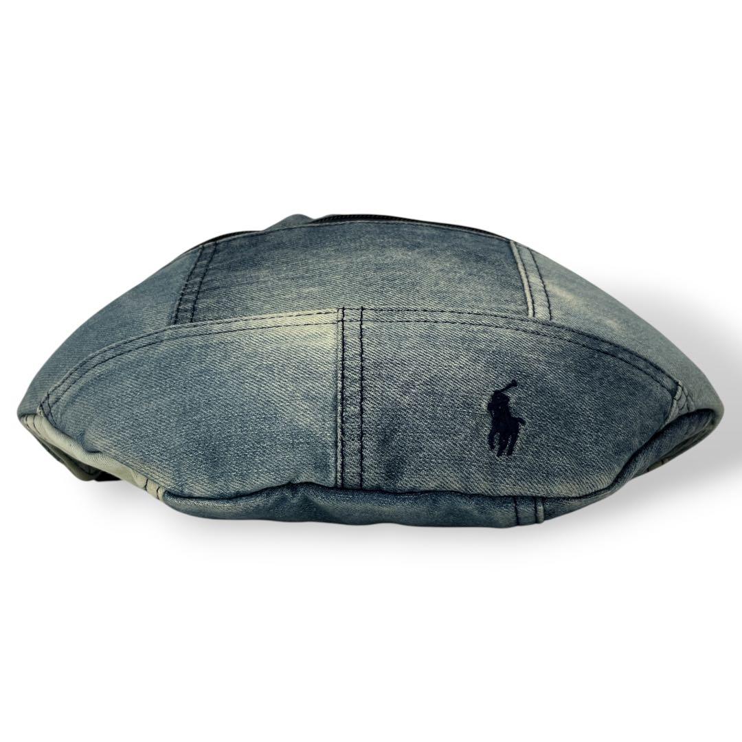 美品　ポロラルフローレン　ボディバッグ　デニム　パッチワーク　ウエストポーチ　青