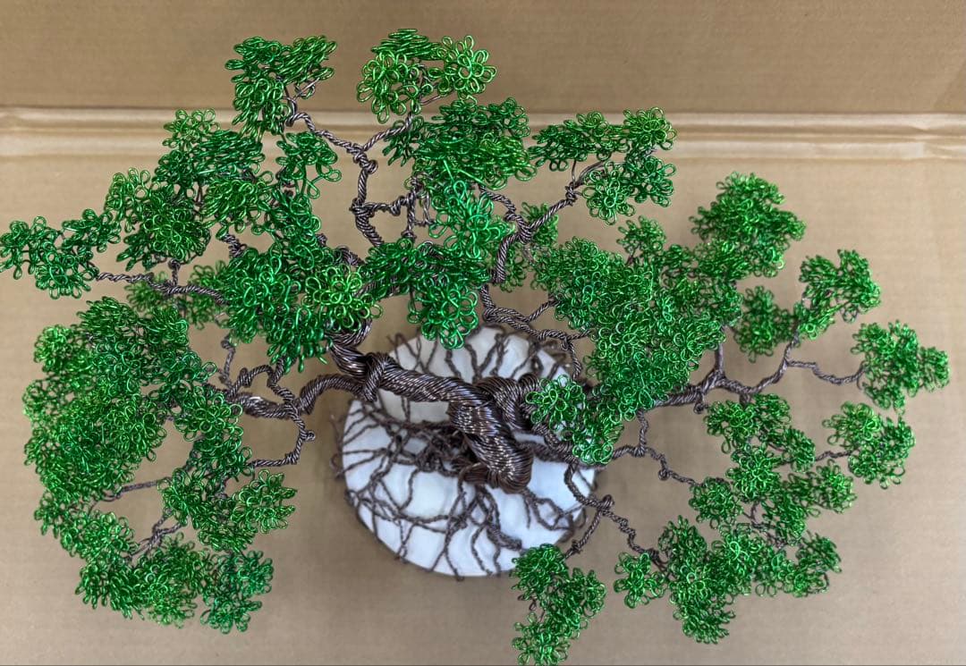 手作りワイヤー盆栽アートオブジェ