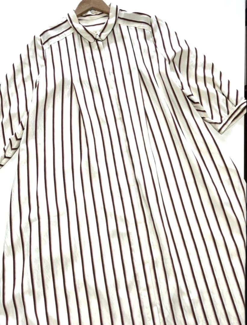 新品・大きいサイズ☆ヒロコ ビス グランデ/ストライプシャツワンピース　◎13号