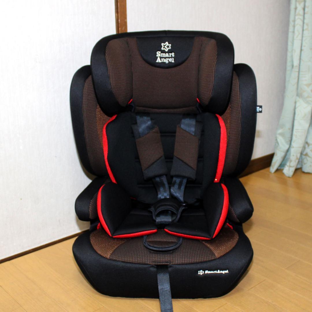 美品SmartAngelハーネスジュニアFIX-BR◆ジュニアシートISOFIX