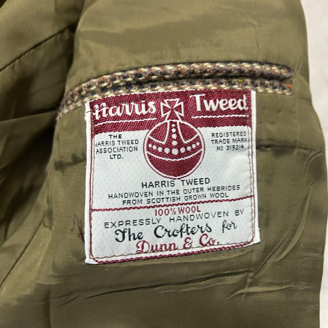 美品 Dunn&Co ハリスツイード テーラード ジャケット 英国製 チェック