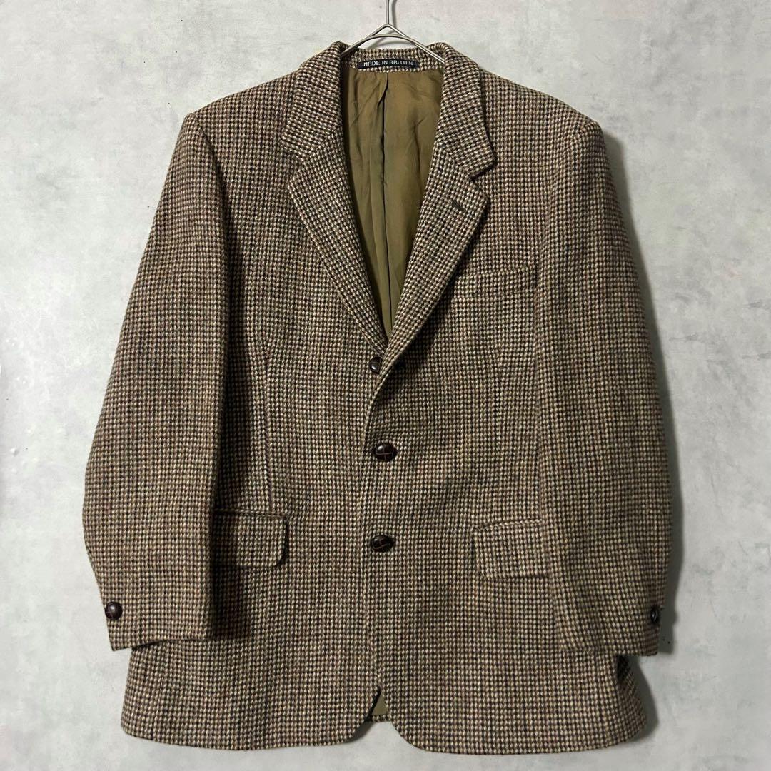 美品 Dunn&Co ハリスツイード テーラード ジャケット 英国製 チェック