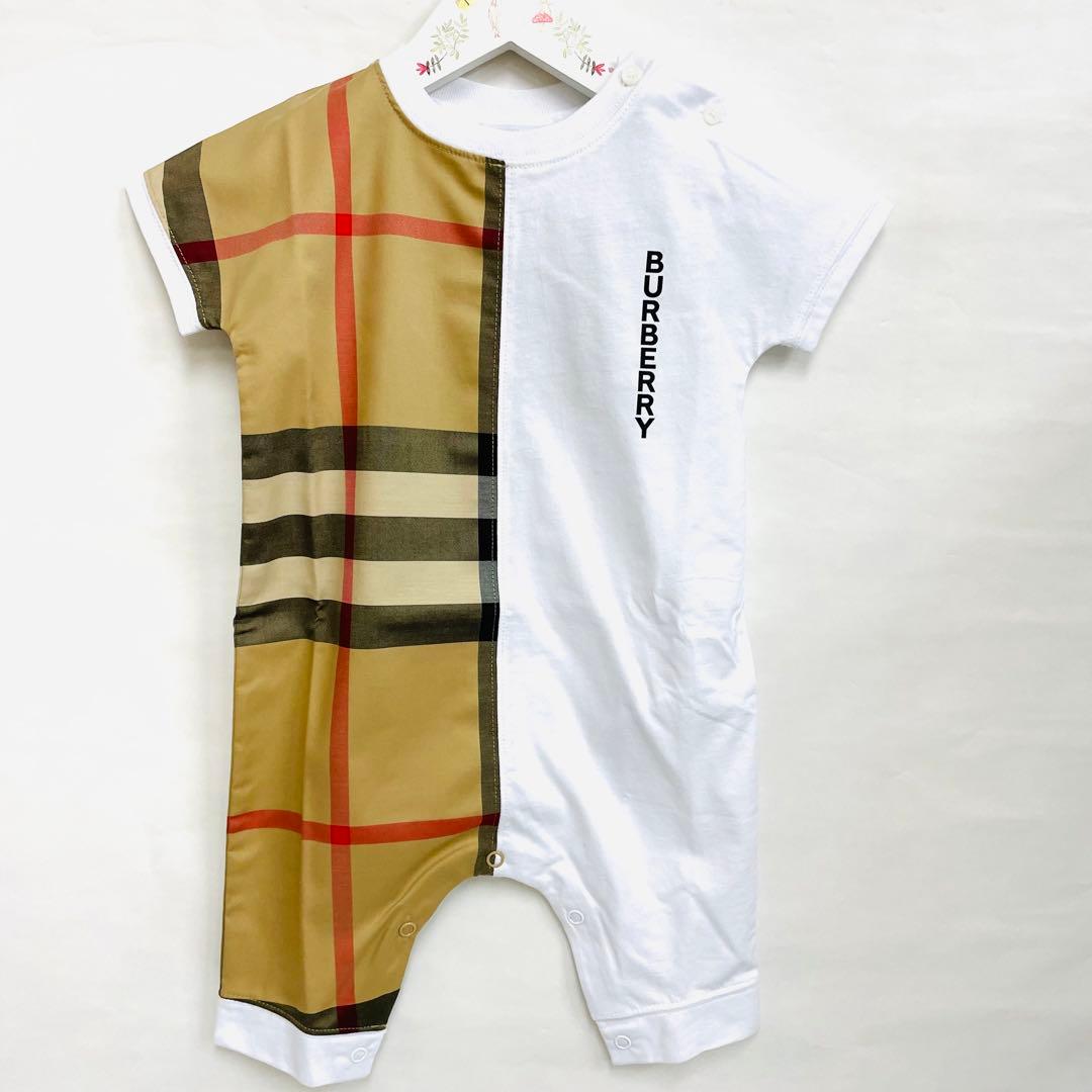 【新品タグ付】BURBERRY バーバリー 半袖ロンパース 食事エプロン セット