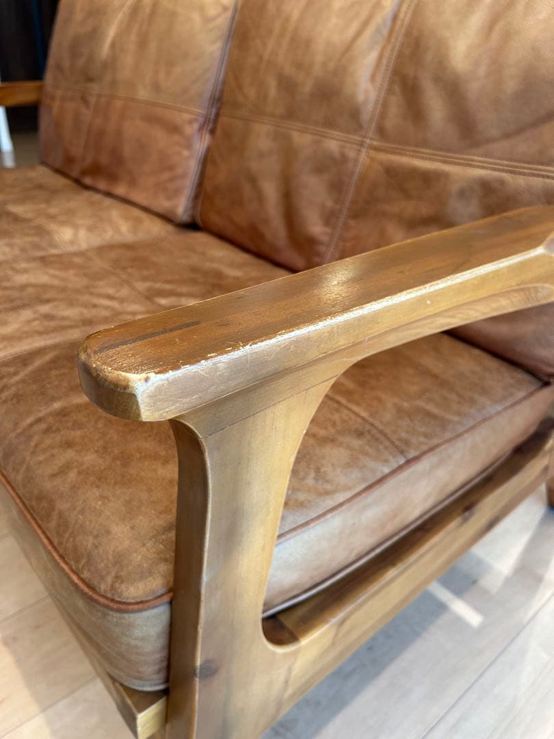 wtw ソファ TISMO 本革 レザー ダブルティー