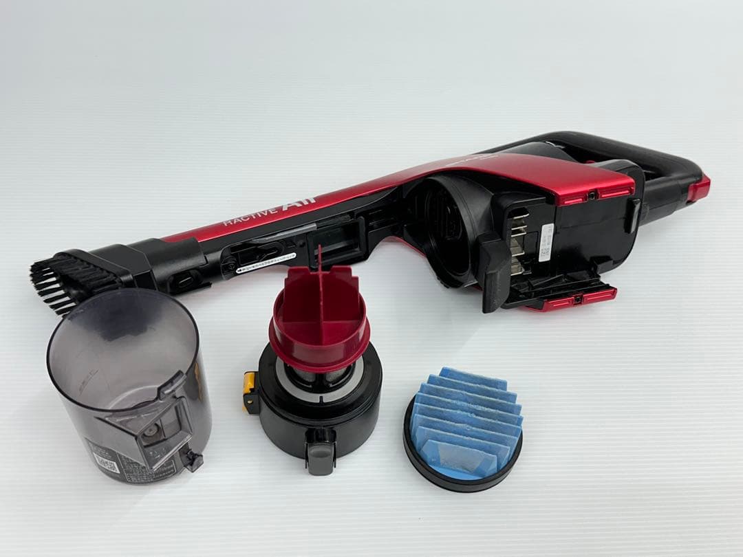 充電器+純正バッテリー付き　シャープ　EC-SR7-P 掃除機　2022年製　赤