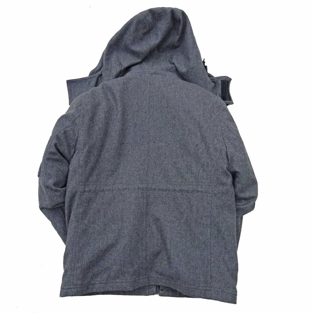 超美品バリーブラックレーベルライナー付きダウン系フードメルトン素材ジャケトLL