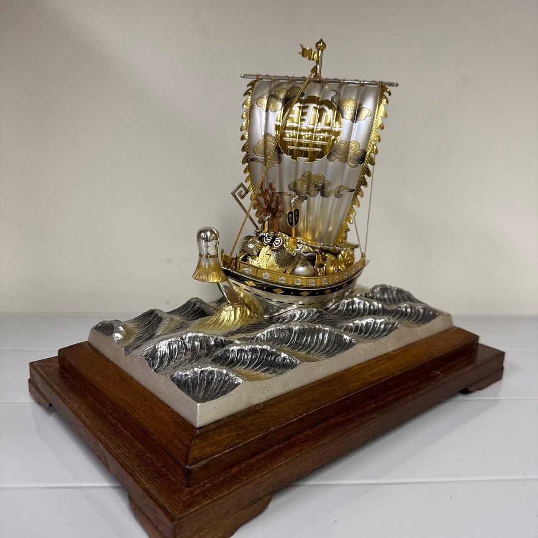 銀製 シルバー 銀 宝船 関工芸 silver 960 置物 飾り 伝統工芸品