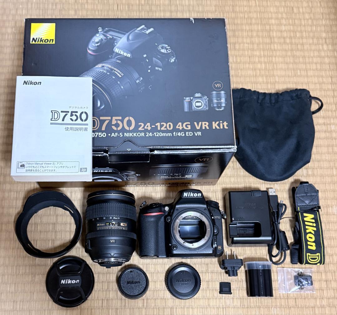 新品級 ニコン D750 24-120 VR レンズキット 7,629ショット