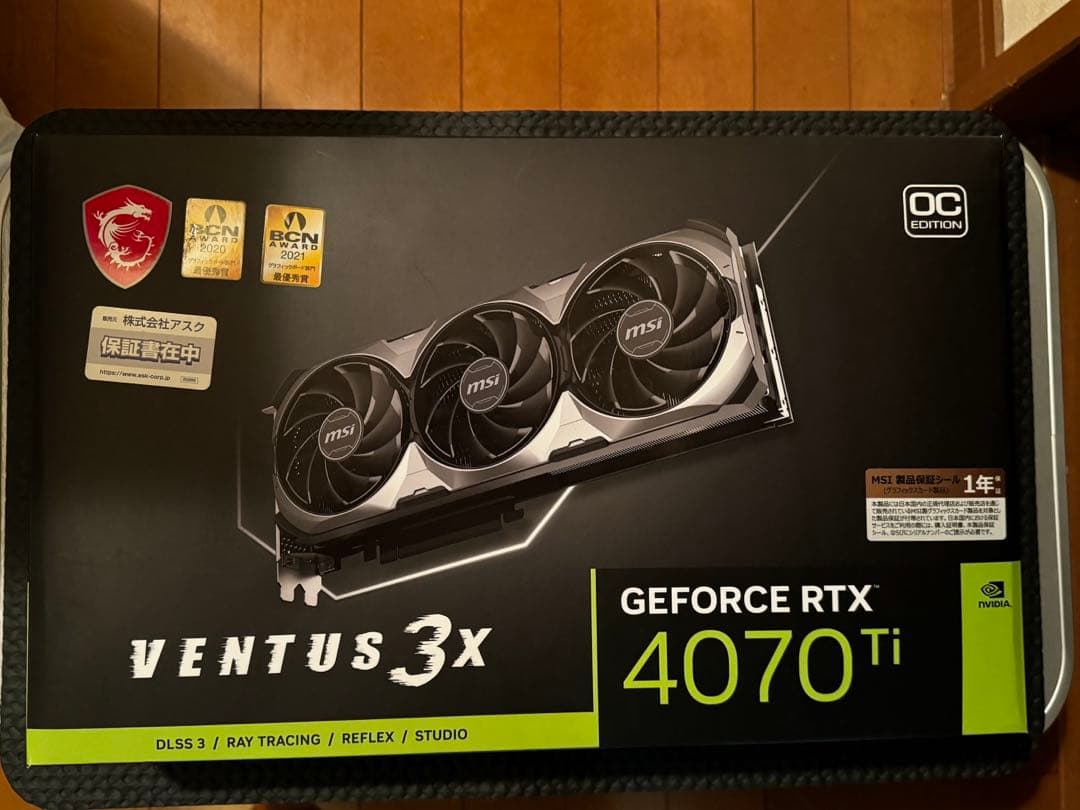 グラフィックボード・グラボ・ビデオカード MSI GeForce RTX 4070 Ti Ventus 3X