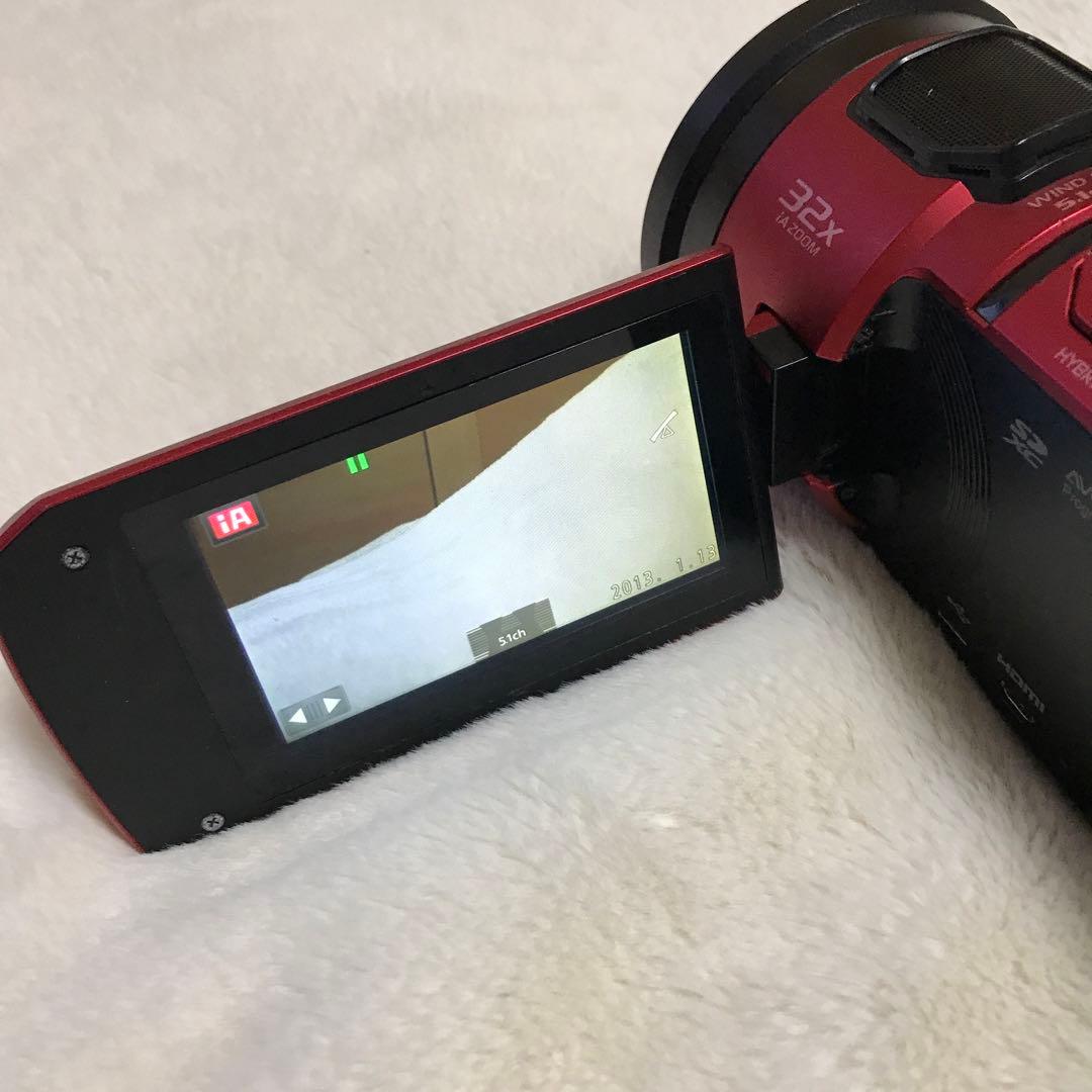 HC-VX1M-R Panasonic 4K ビデオカメラ 32倍ズーム 赤