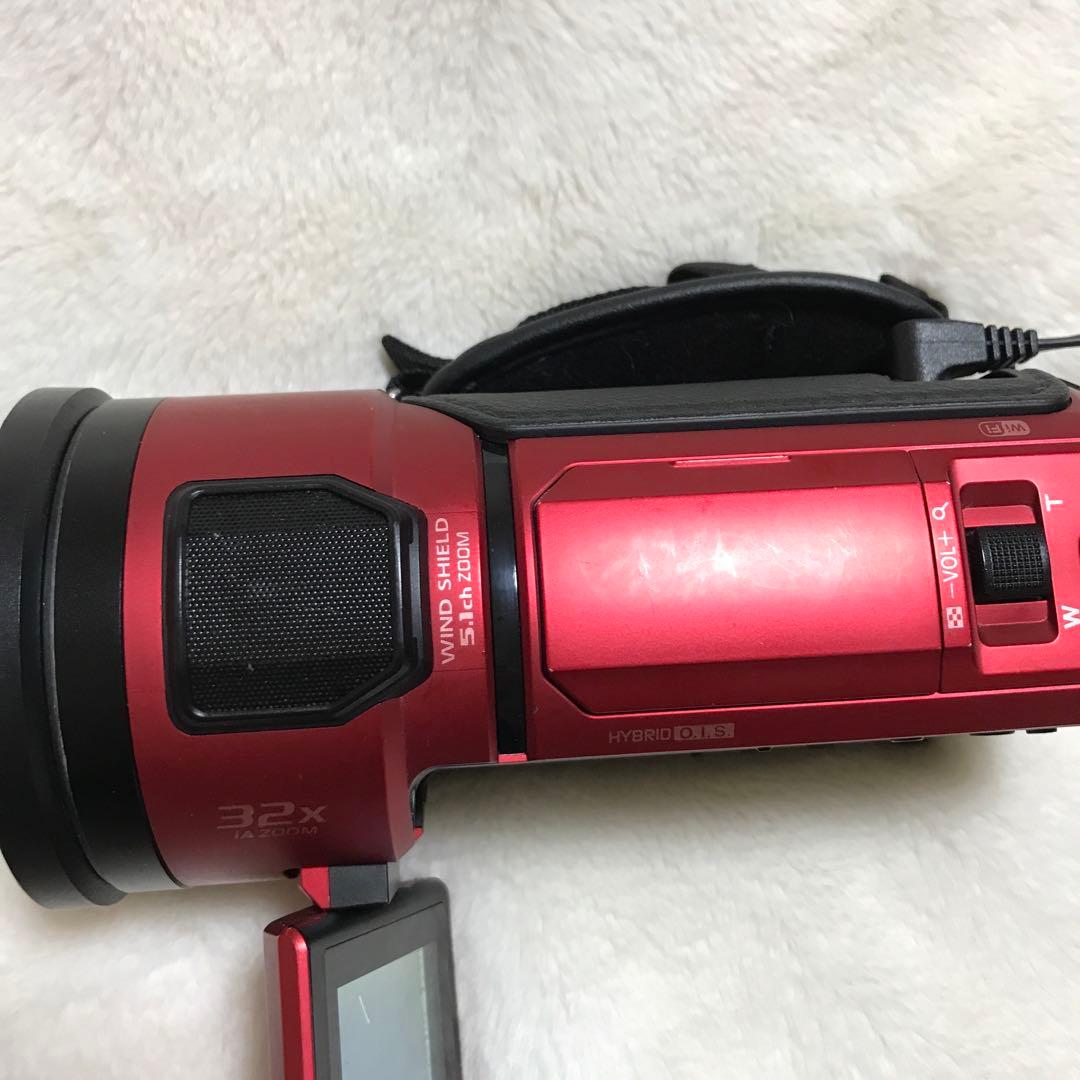 HC-VX1M-R Panasonic 4K ビデオカメラ 32倍ズーム 赤