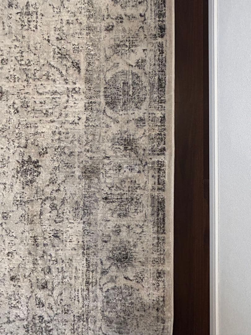 ヴィンテージ調ラグ ベージュ グレー