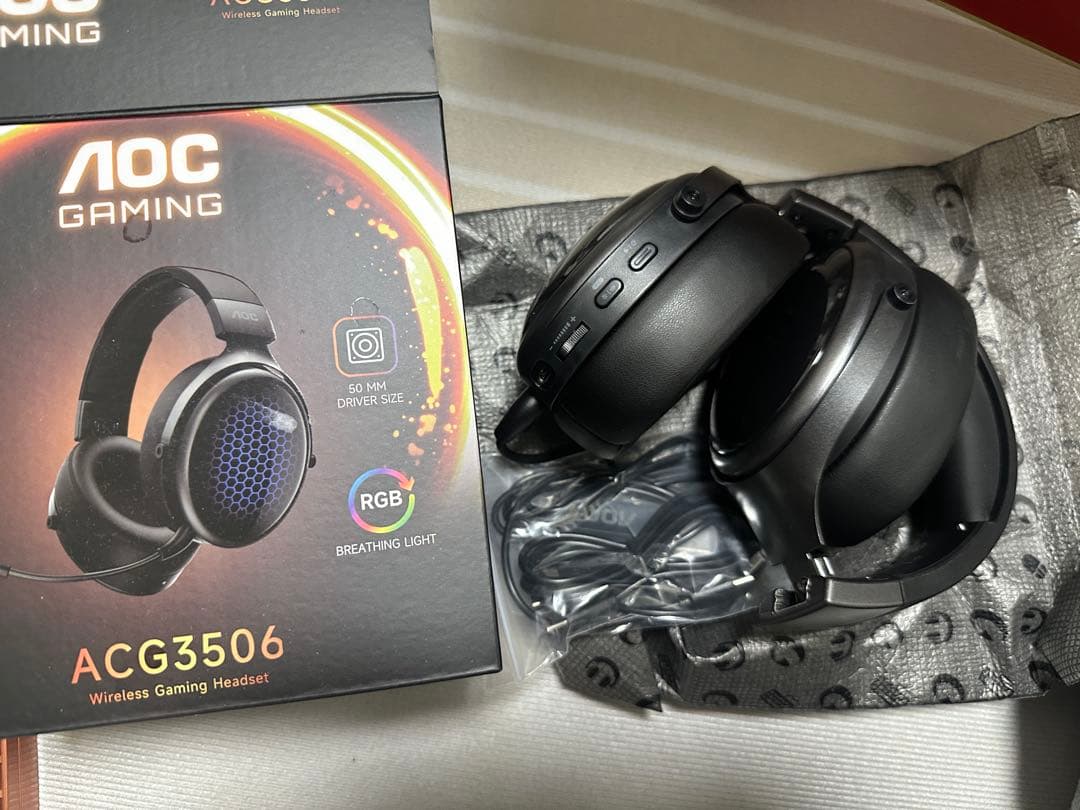 AOC ゲーミングヘッドセット ブラック 新品未開封未使用