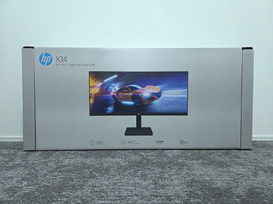 【美品】HP X34 IPS ウルトラワイド ゲーミング モニター WQHD