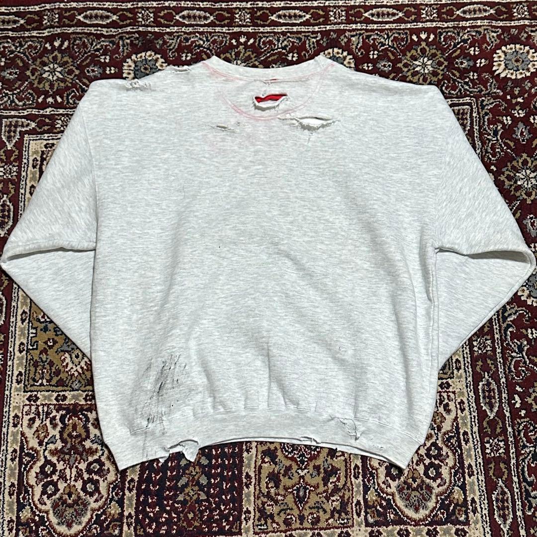 90s Marlboro Lizard ボロ ダメージスウェット L マルボロ